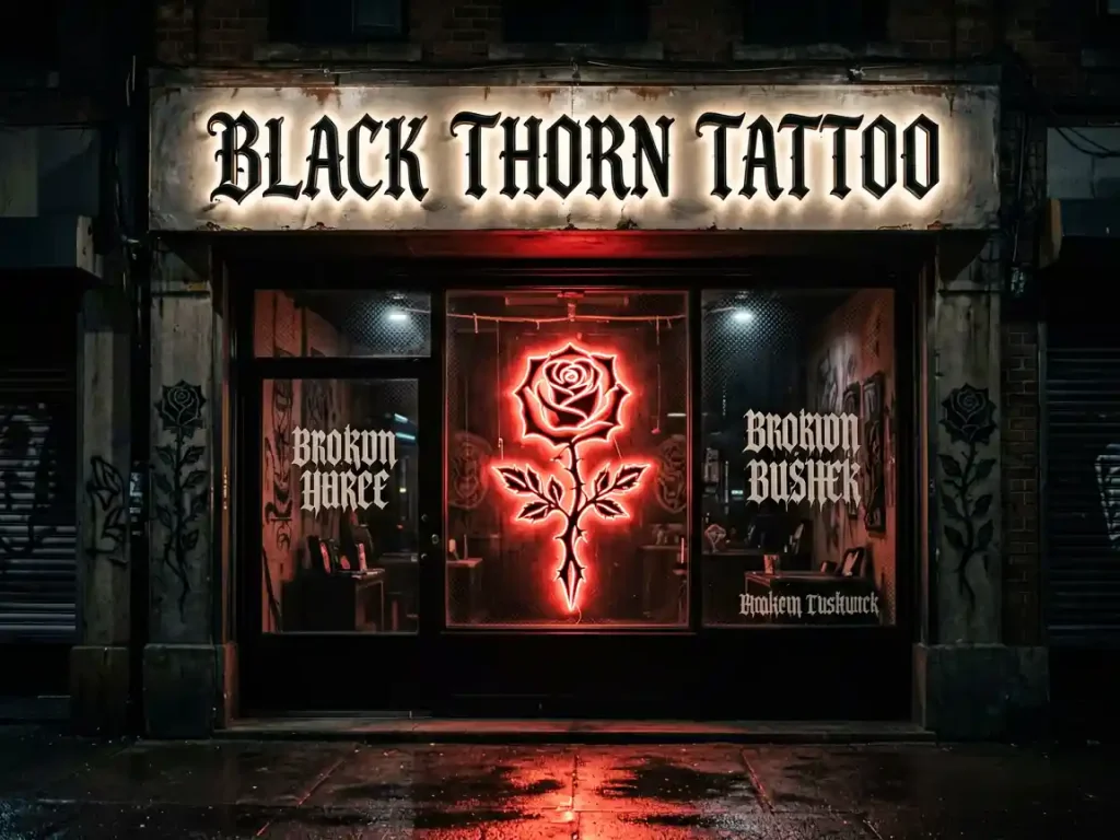Tattoo Studio Signage Design Case: Black Thorn Tattoo