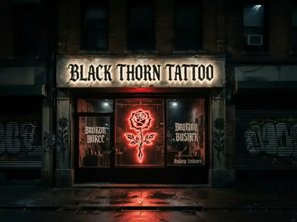 Tattoo Studio Signage Design Case: Black Thorn Tattoo