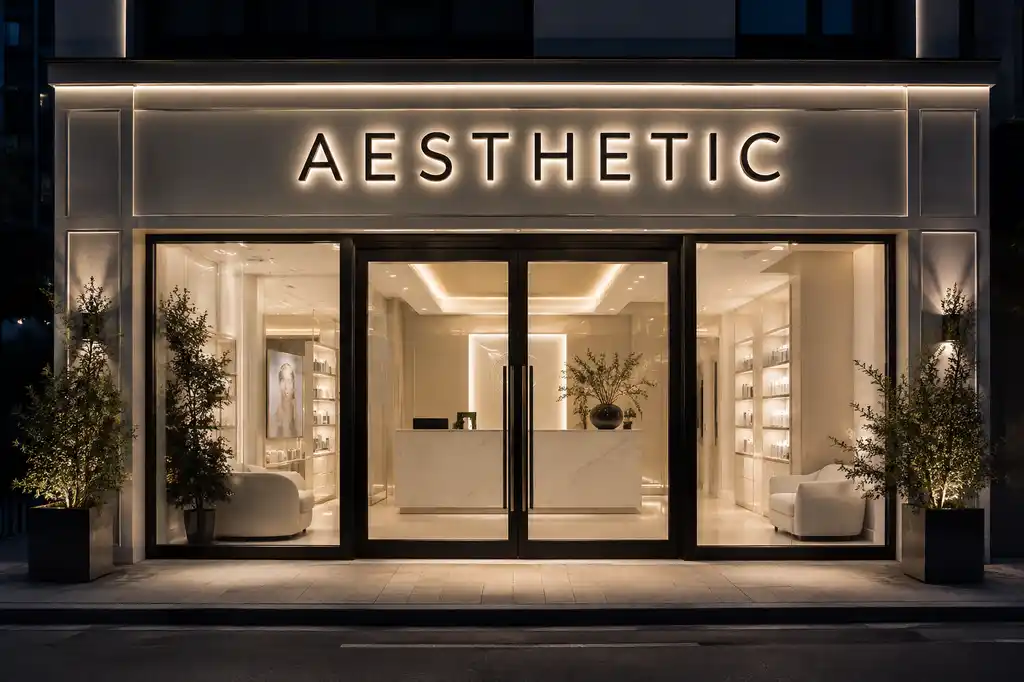 Aesthetic Clinic Channel Letters — Day sample