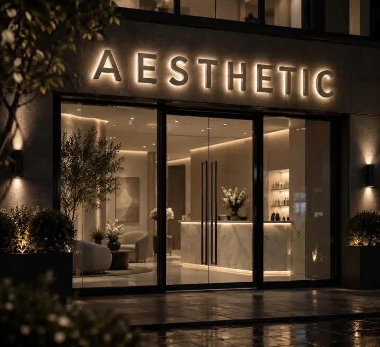 Aesthetic Clinic Halo Lit Channel Letters