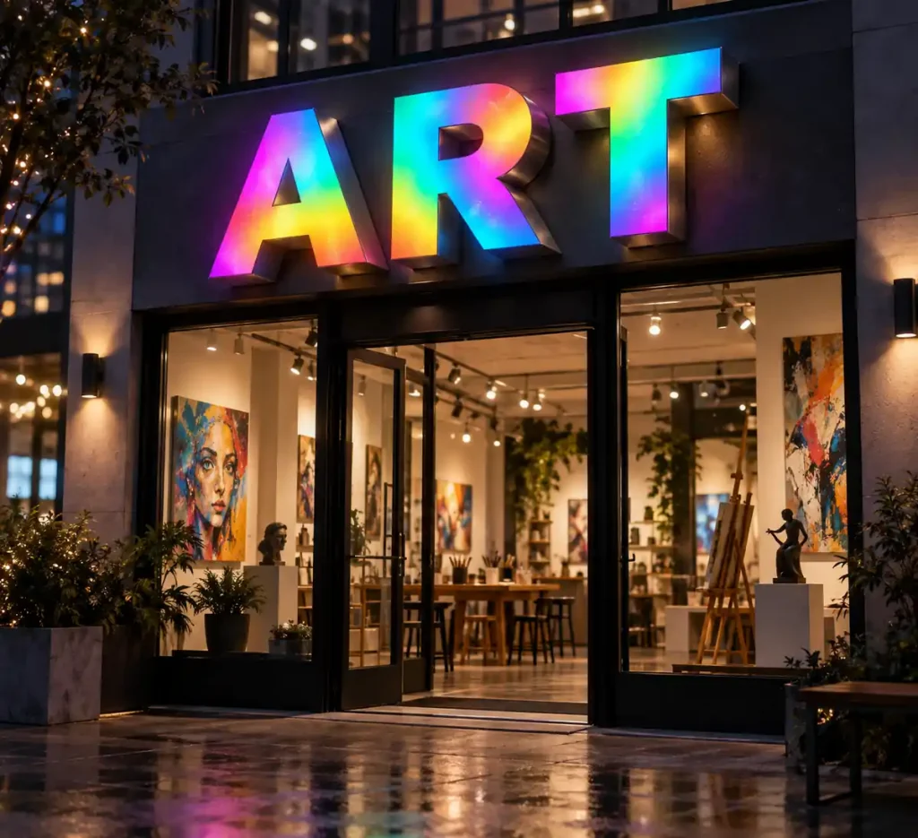 Art Training Dynamic Luminous Sign — Day sample