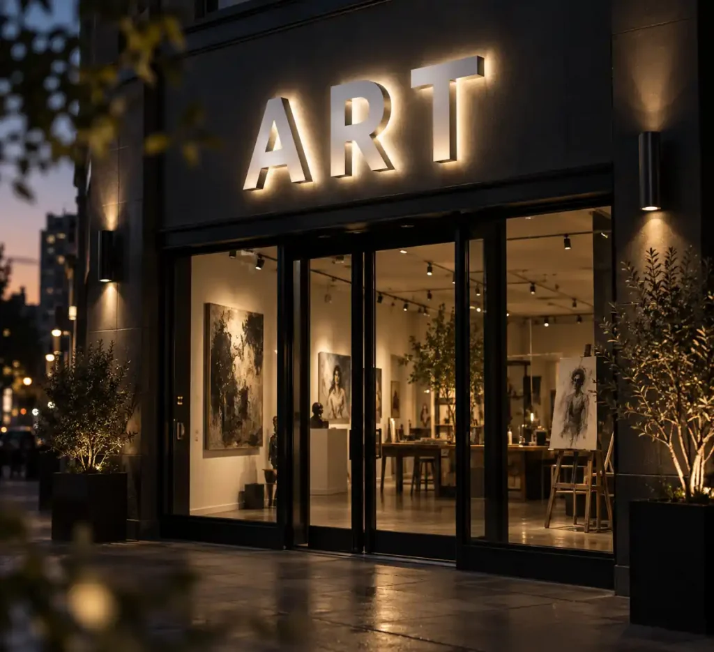 Art Training Halo Lit Channel Letters — Day sample