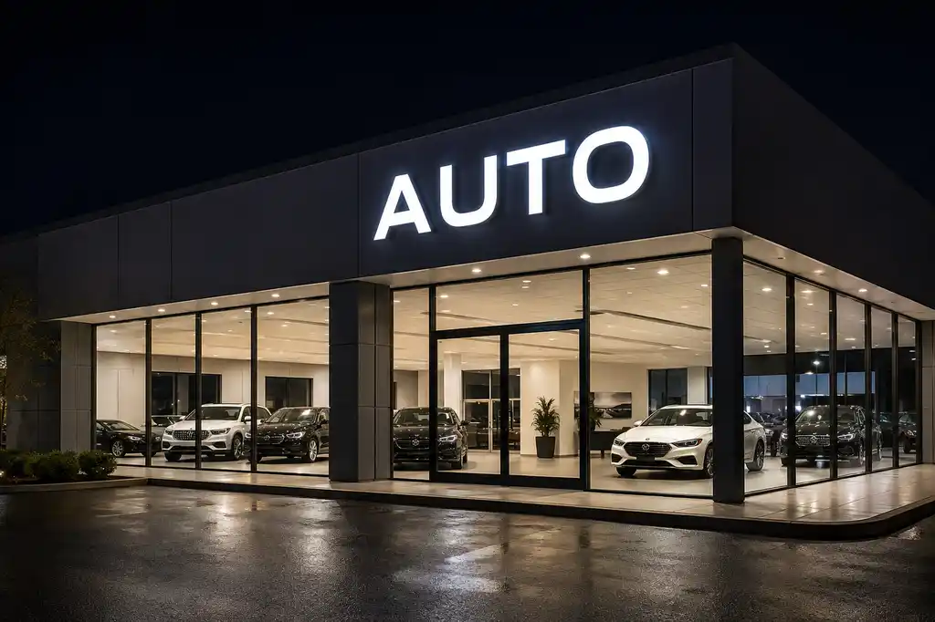 Auto 4S Dealer Channel Letters — Day sample