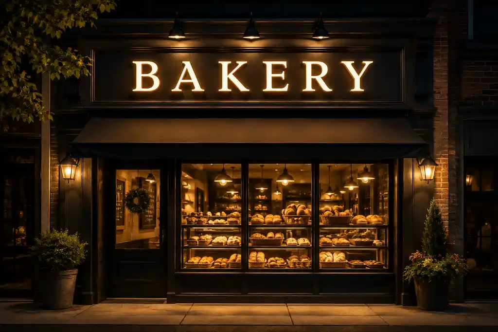 Bakery Channel Letters — Day sample