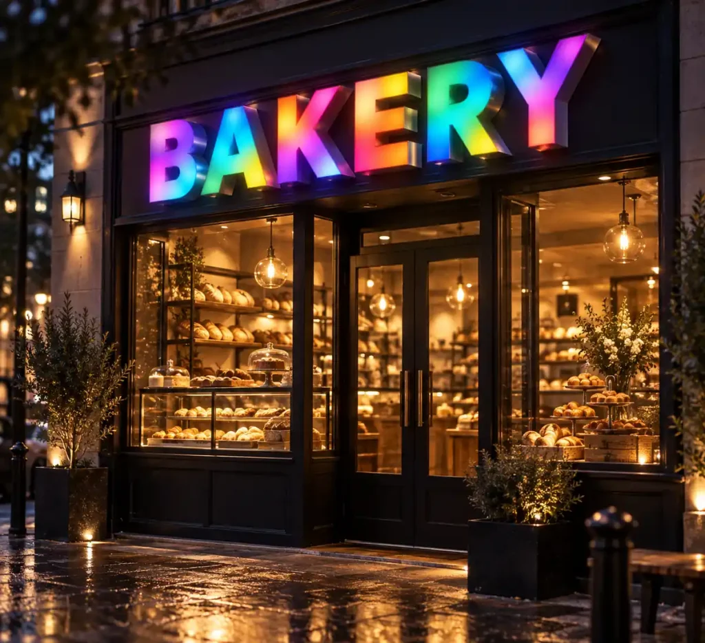 Bakery Dynamic Luminous Sign — Day sample