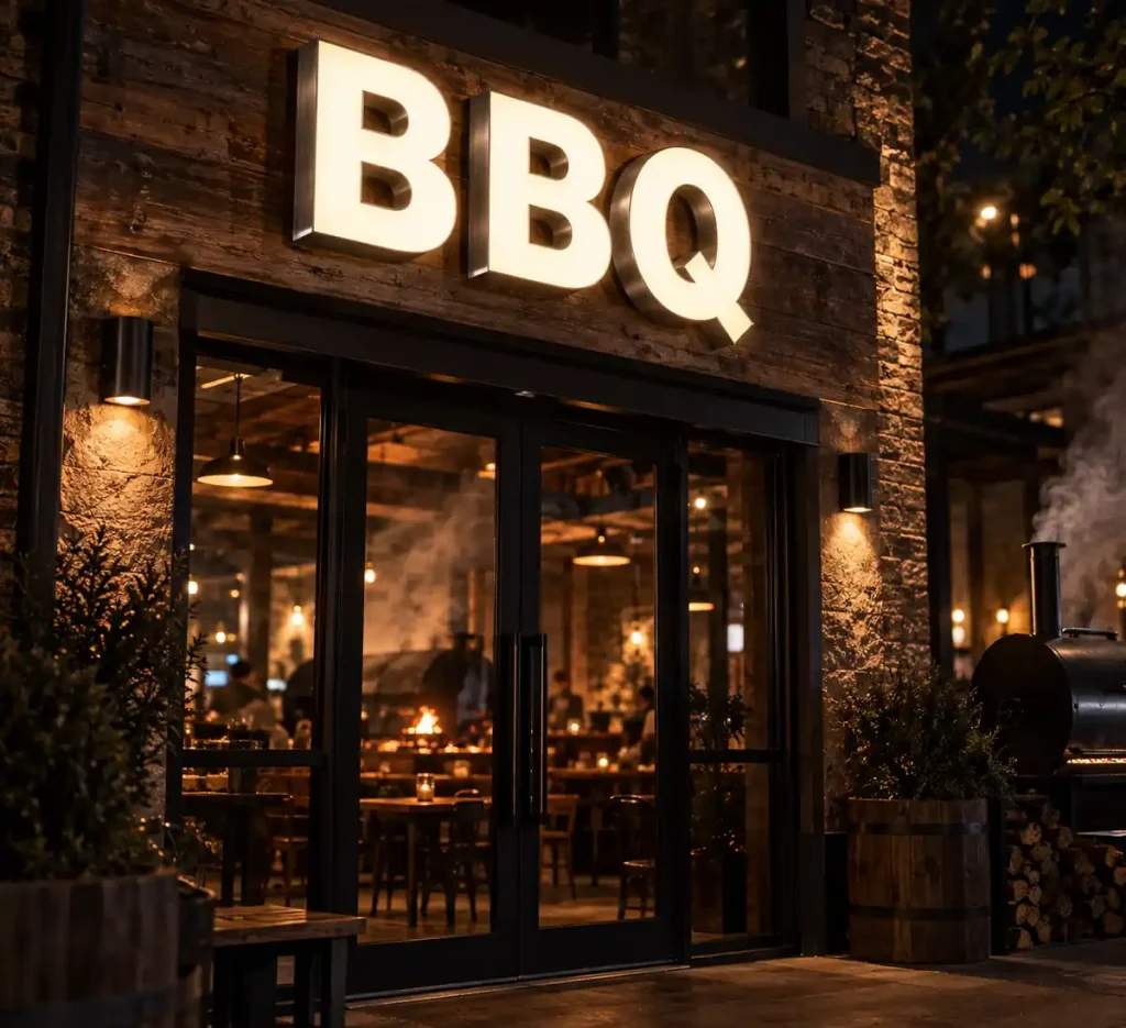 BBQ & Grill Front Lit Channel Letters — Day sample