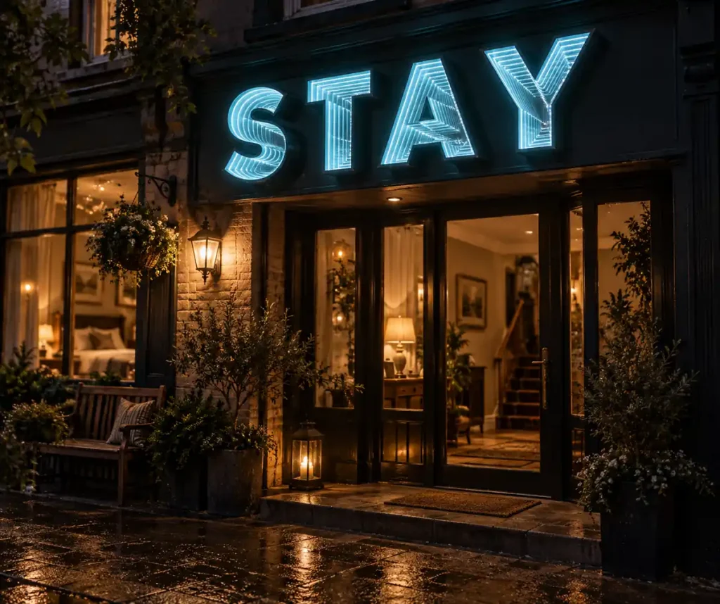 B&B / Homestay Infinity Mirror Letters — Day sample