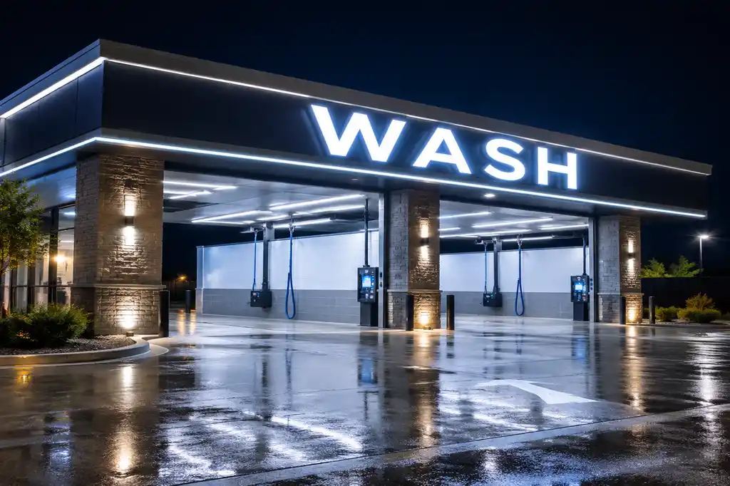 Car Wash Channel Letters — Day sample