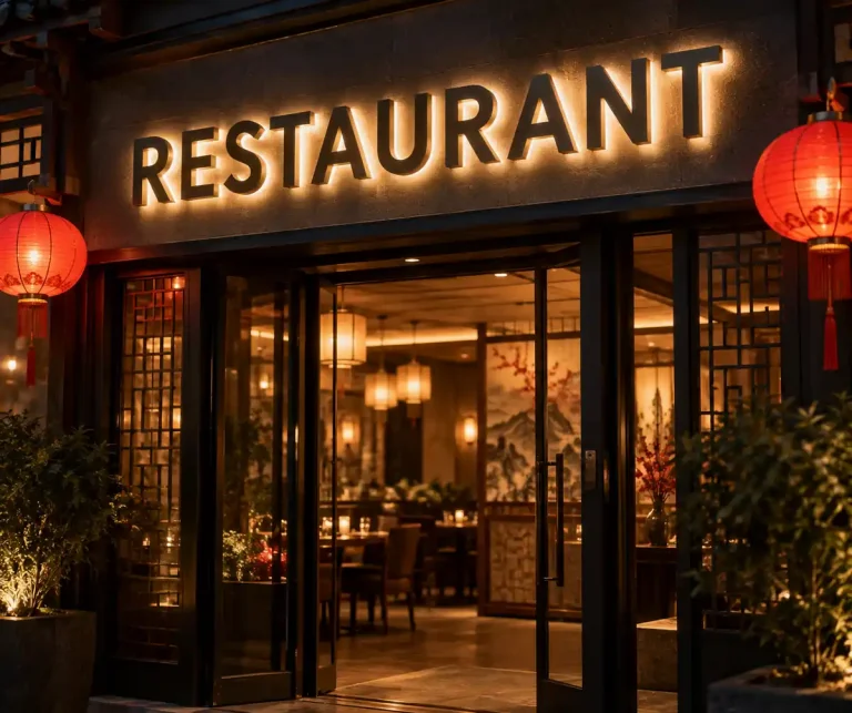 Chinese Restaurant Halo Lit Channel Letters