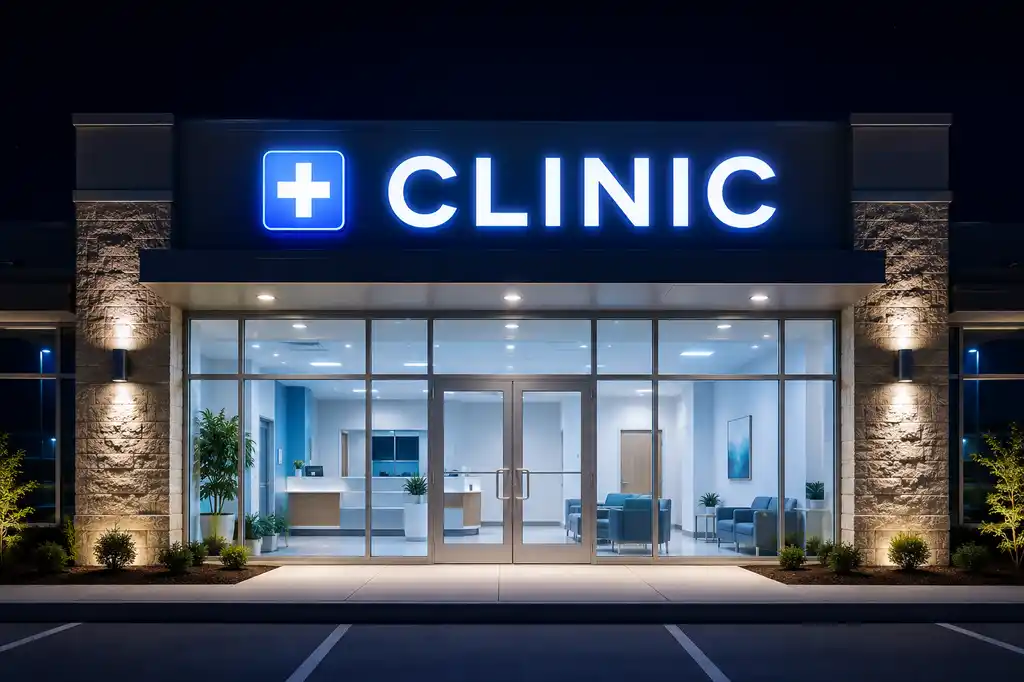 Medical Clinic Channel Letters — Day sample