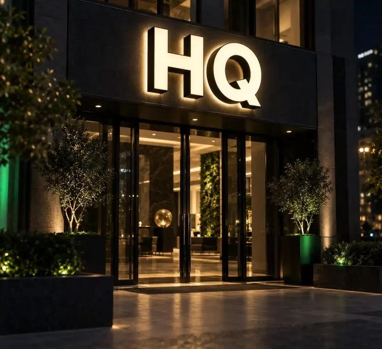 Corporate HQ Front and Back Lit Sign