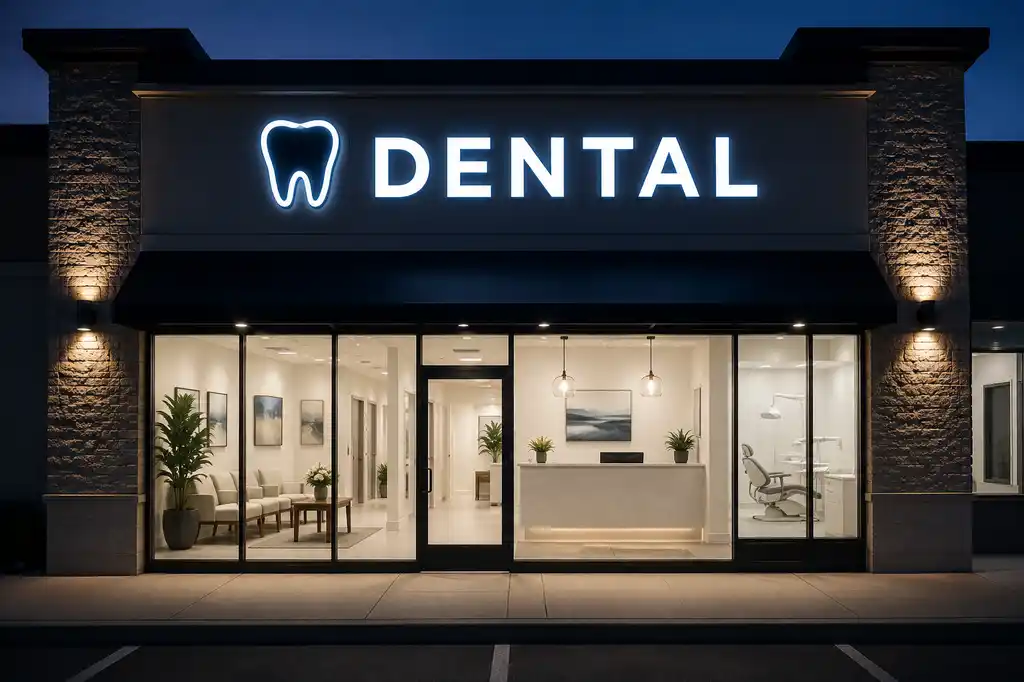 Dental Clinic Channel Letters — Day sample