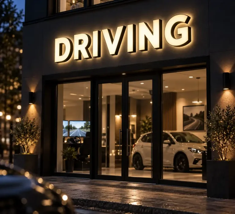 Driving School Front and Back Lit Sign