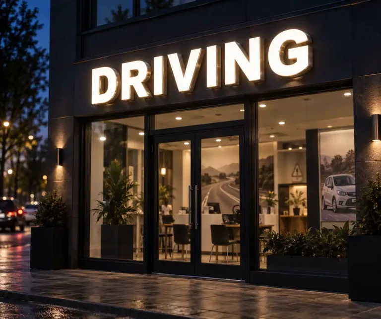 Driving School Front Lit Channel Letters