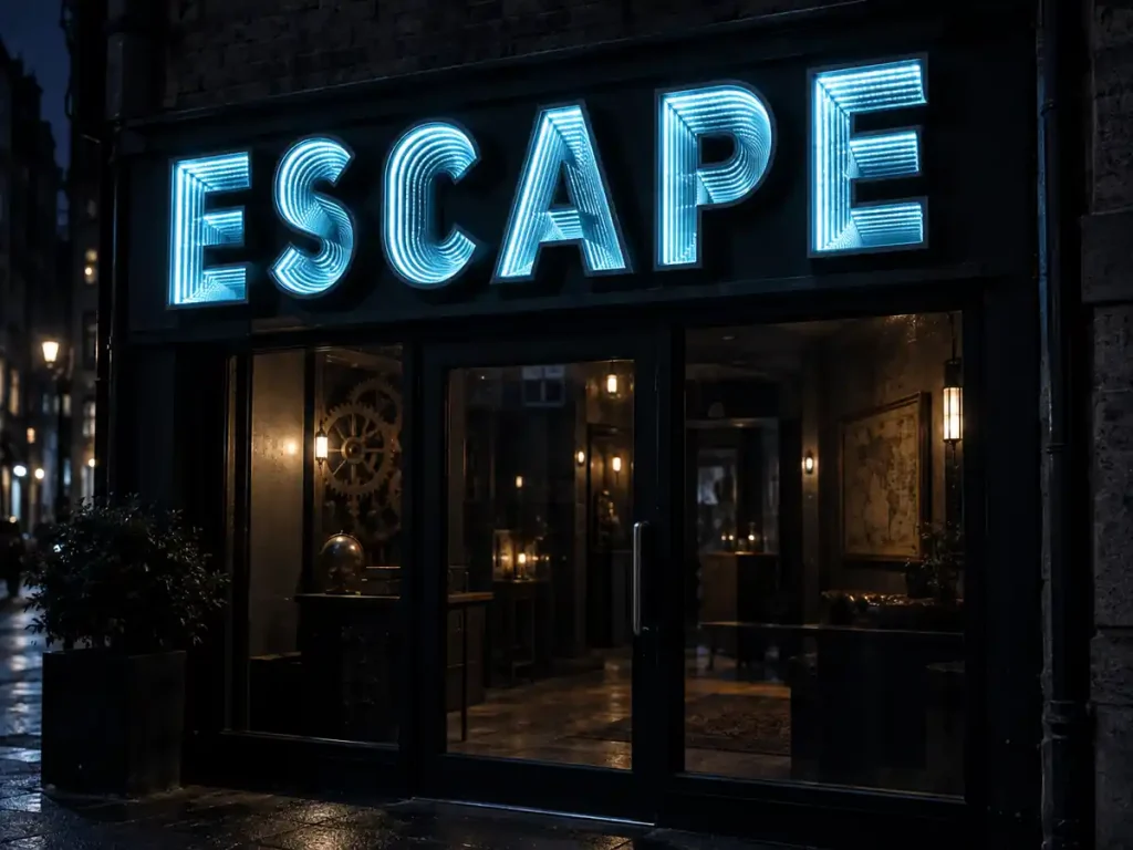 Escape Room Infinity Mirror Letters — Day sample