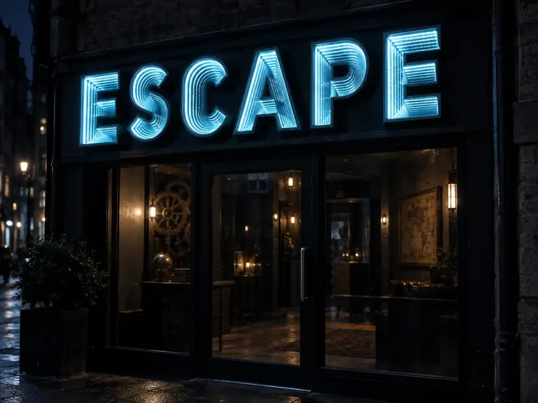 Escape Room Infinity Mirror Letters
