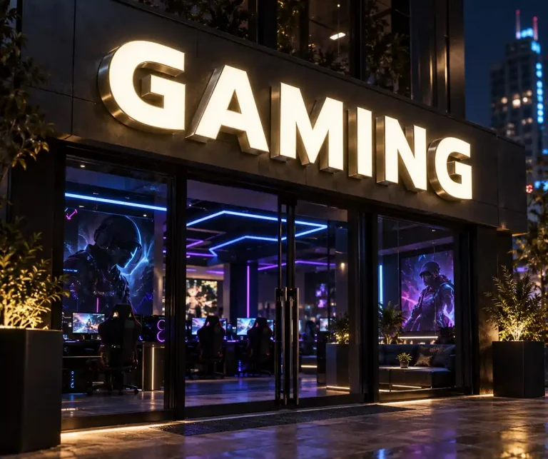 Esports Cafe Front Lit Channel Letters