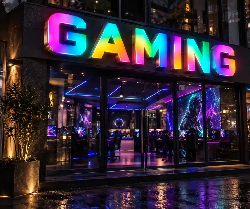 Esports Cafe Dynamic Luminous Sign — Day sample