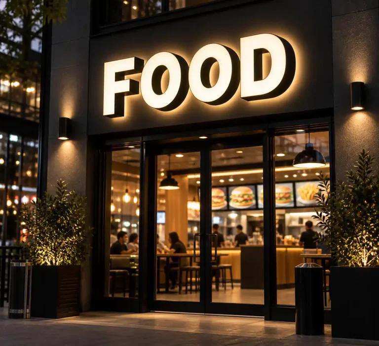 Fast Food Front and Back Lit Sign