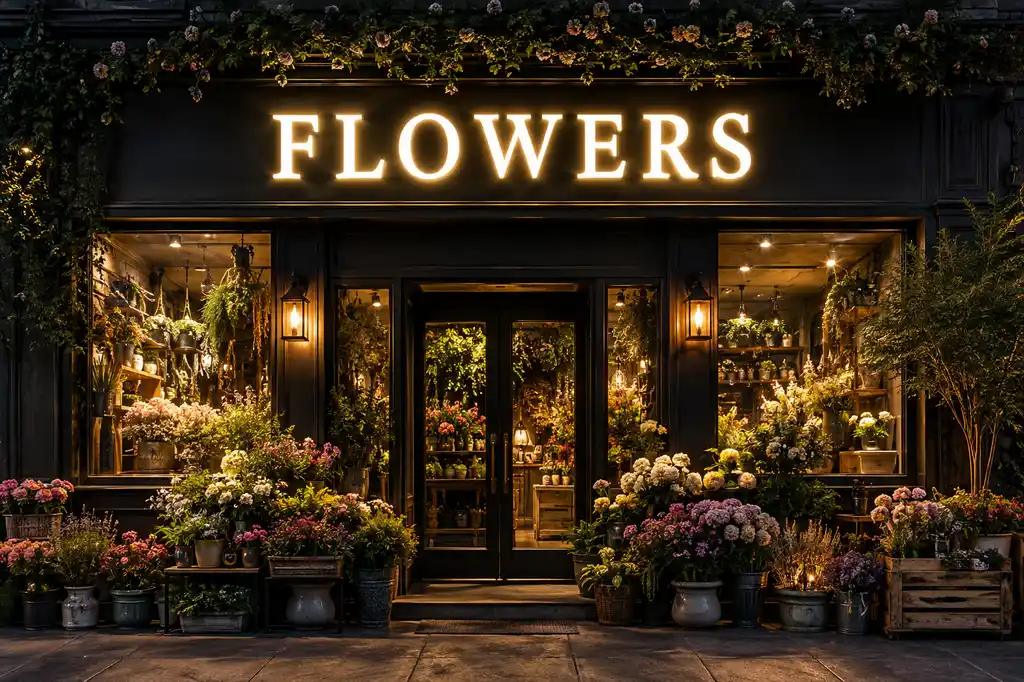 Florist Channel Letters — Day sample
