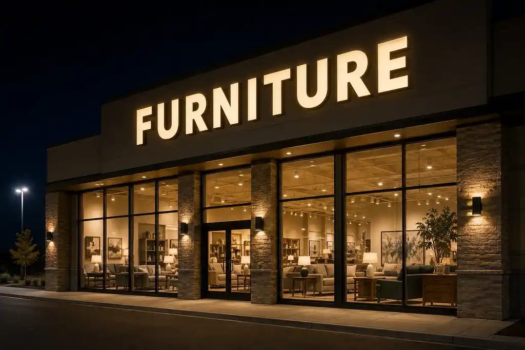 Furniture Store Channel Letters — Day sample