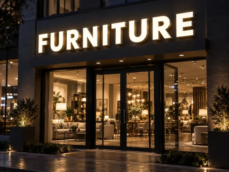 Furniture Store Front Lit Channel Letters