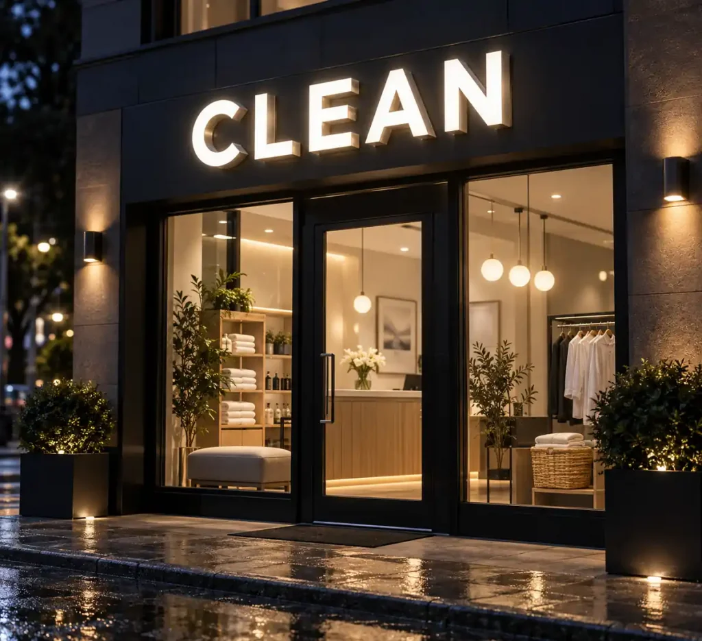 Housekeeping Front Lit Channel Letters — Day sample