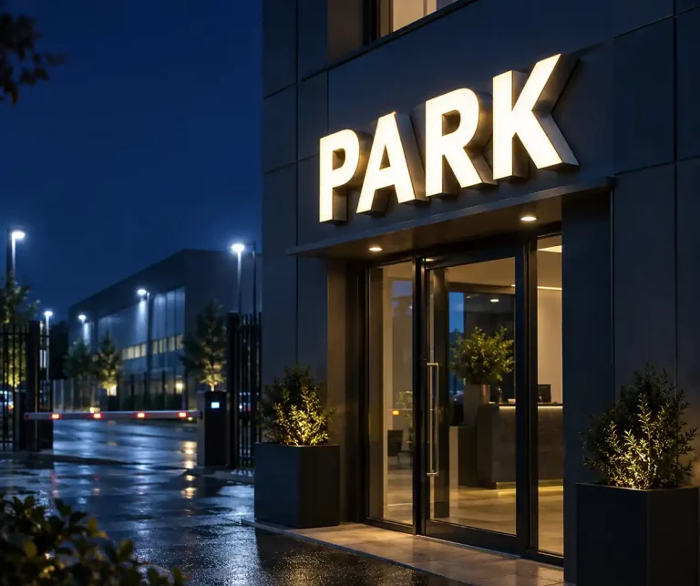 Industrial Park Front Lit Channel Letters