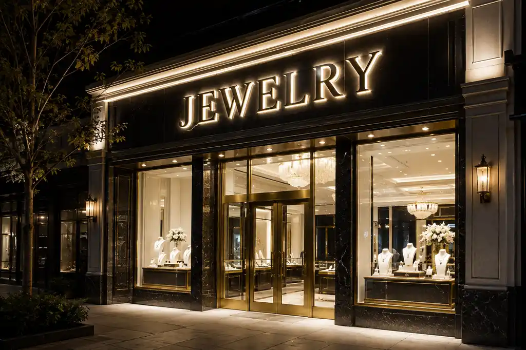 Jewelry Store Channel Letters — Day sample