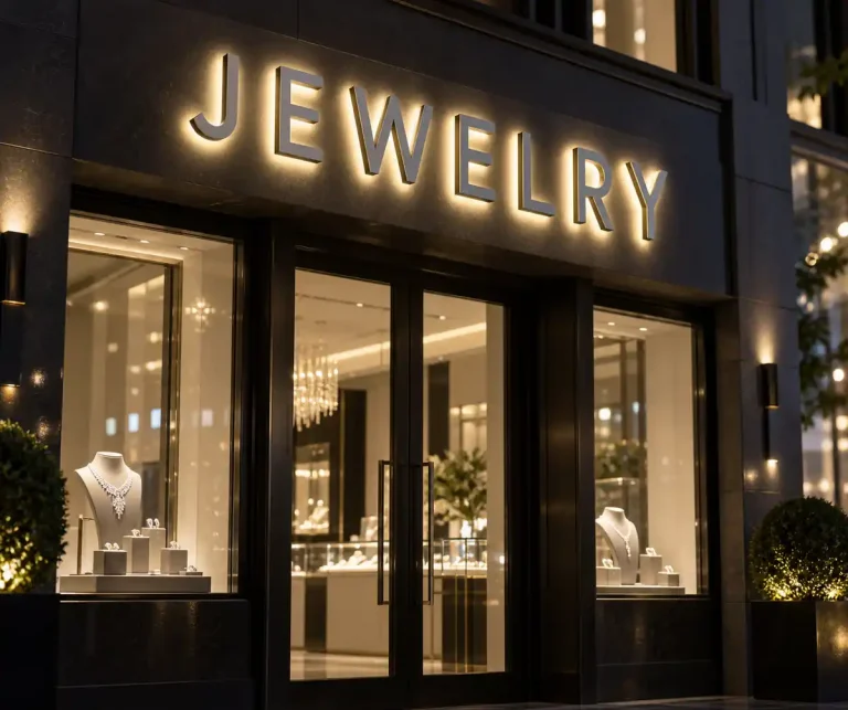 Jewelry Store Halo Lit Channel Letters