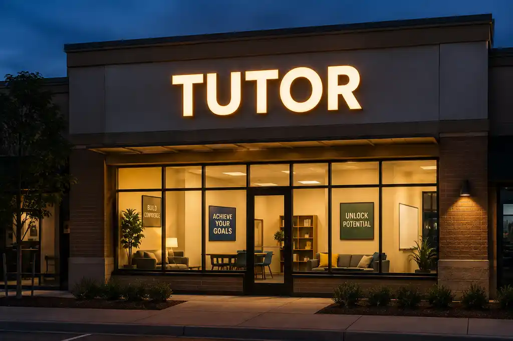 K-12 Tutoring Channel Letters — Day sample