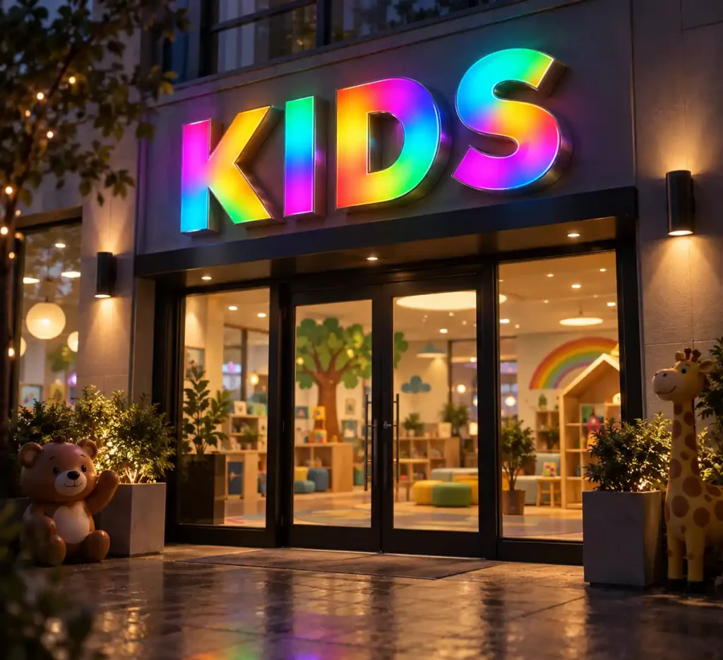 Kindergarten Dynamic Luminous Sign — Day sample