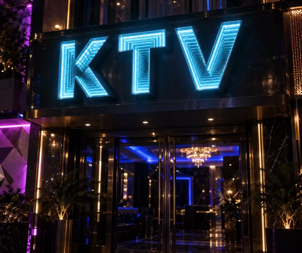 KTV Infinity Mirror Letters — Day sample