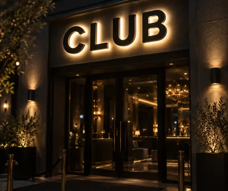 Leisure Club Front and Back Lit Sign