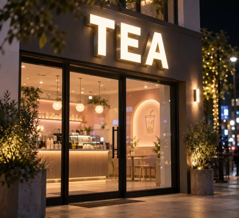 Milk Tea Front Lit Channel Letters