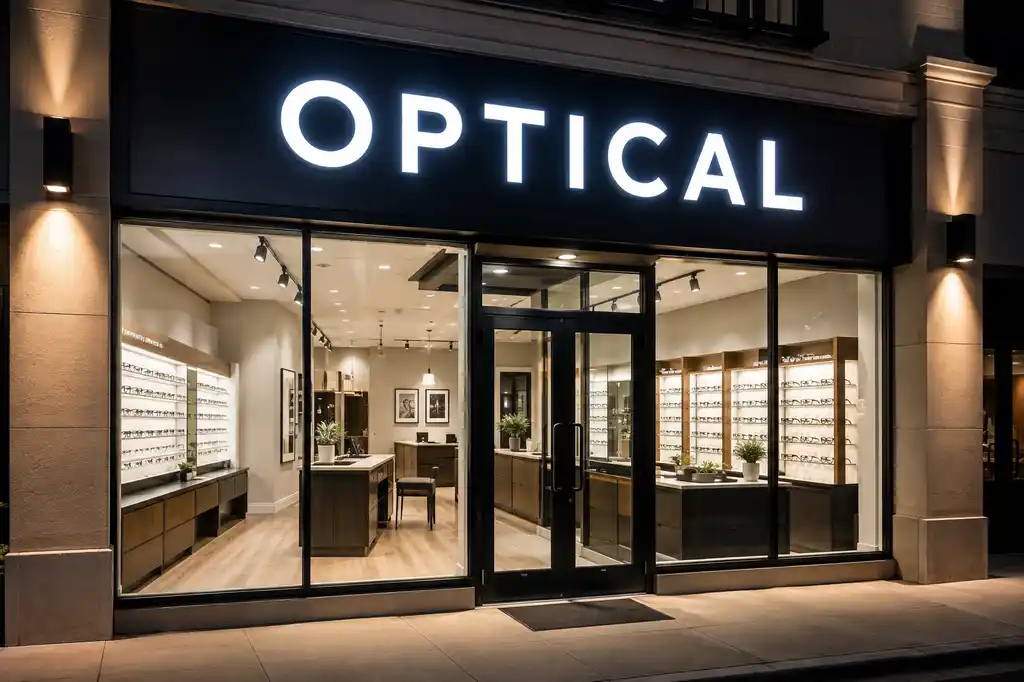 Optical Shop Channel Letters — Day sample