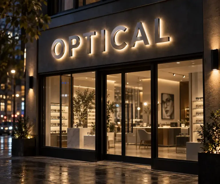 Optical Shop Halo Lit Channel Letters