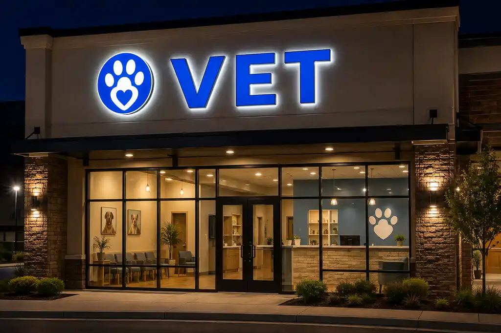 Veterinary Hospital Channel Letters — Day sample