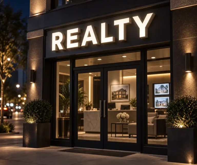 Real Estate Front Lit Channel Letters
