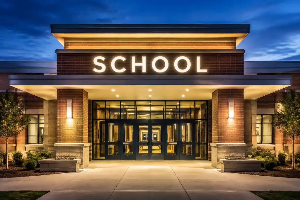 School Channel Letters — Day sample