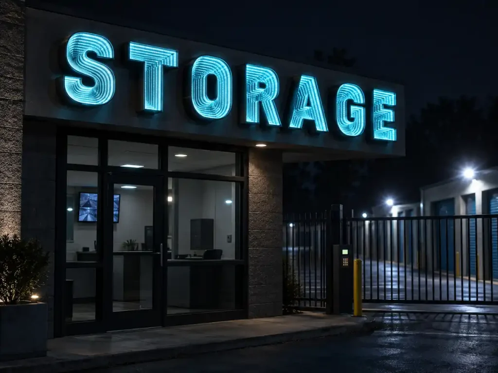 Self Storage Infinity Mirror Letters — Day sample