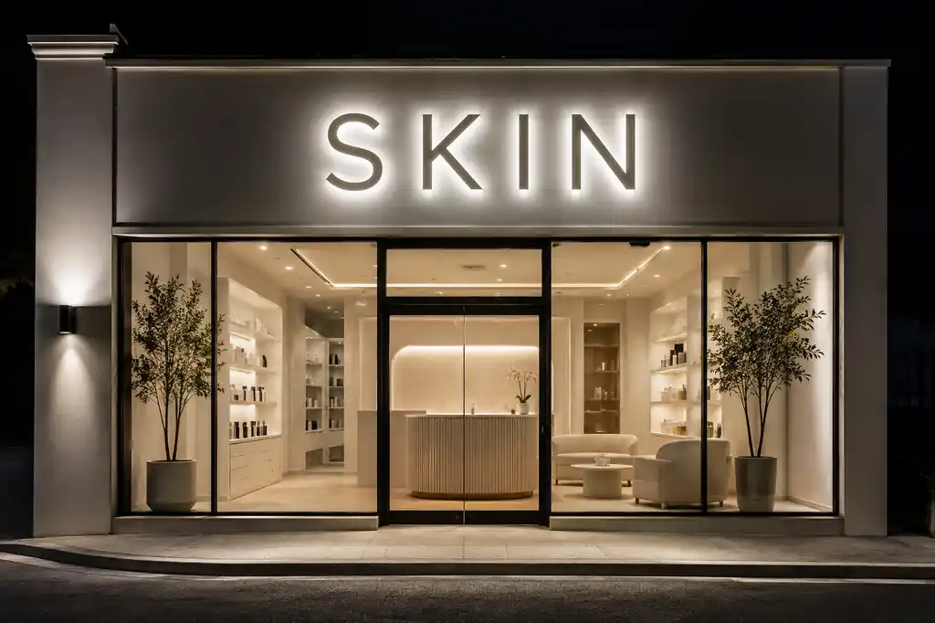 Skin Care Channel Letters — Day sample