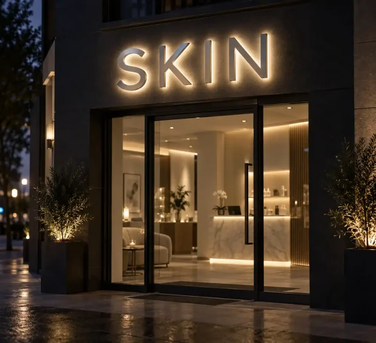 Skin Care Halo Lit Channel Letters