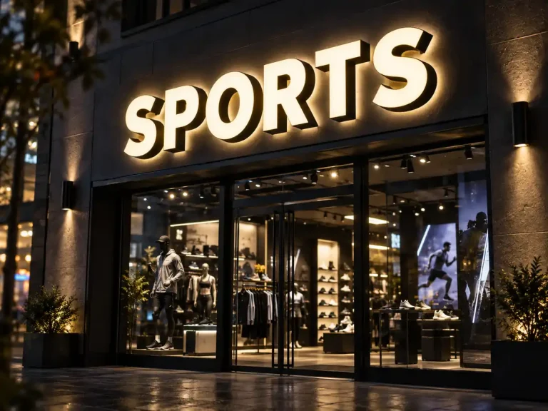 Sports Goods Front and Back Lit Sign