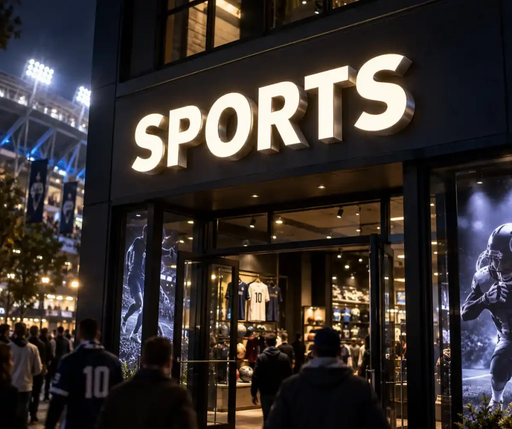 Sports Venue Front Lit Channel Letters — Day sample