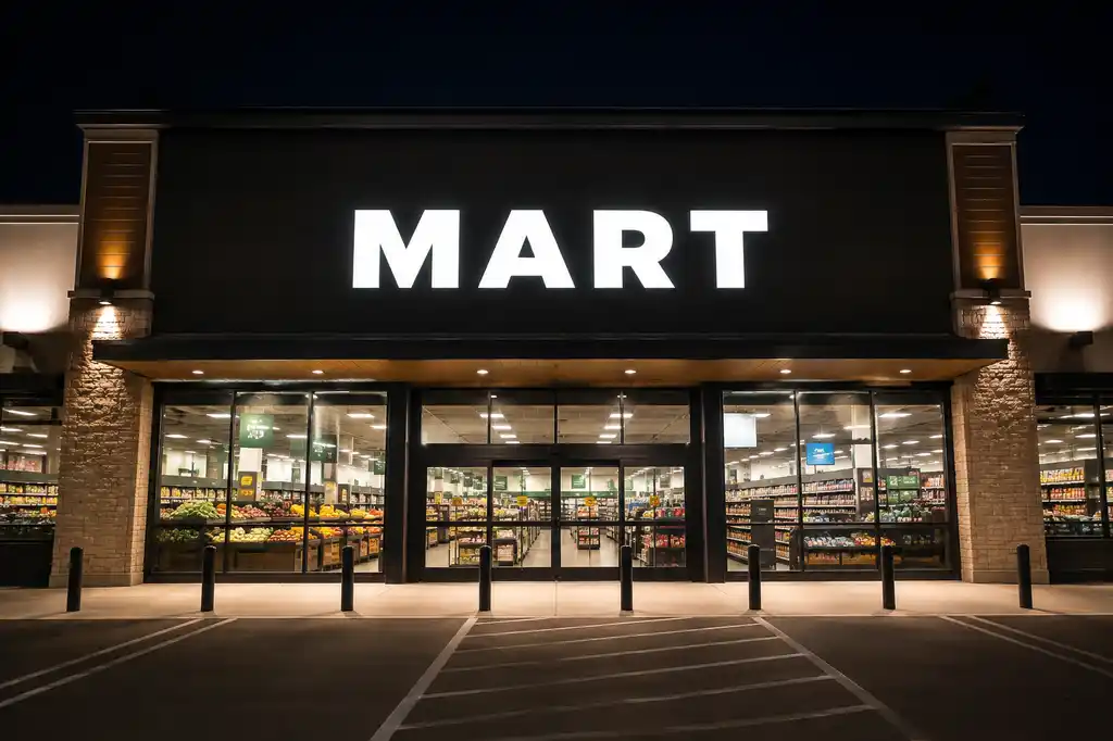 Supermarket Channel Letters — Day sample