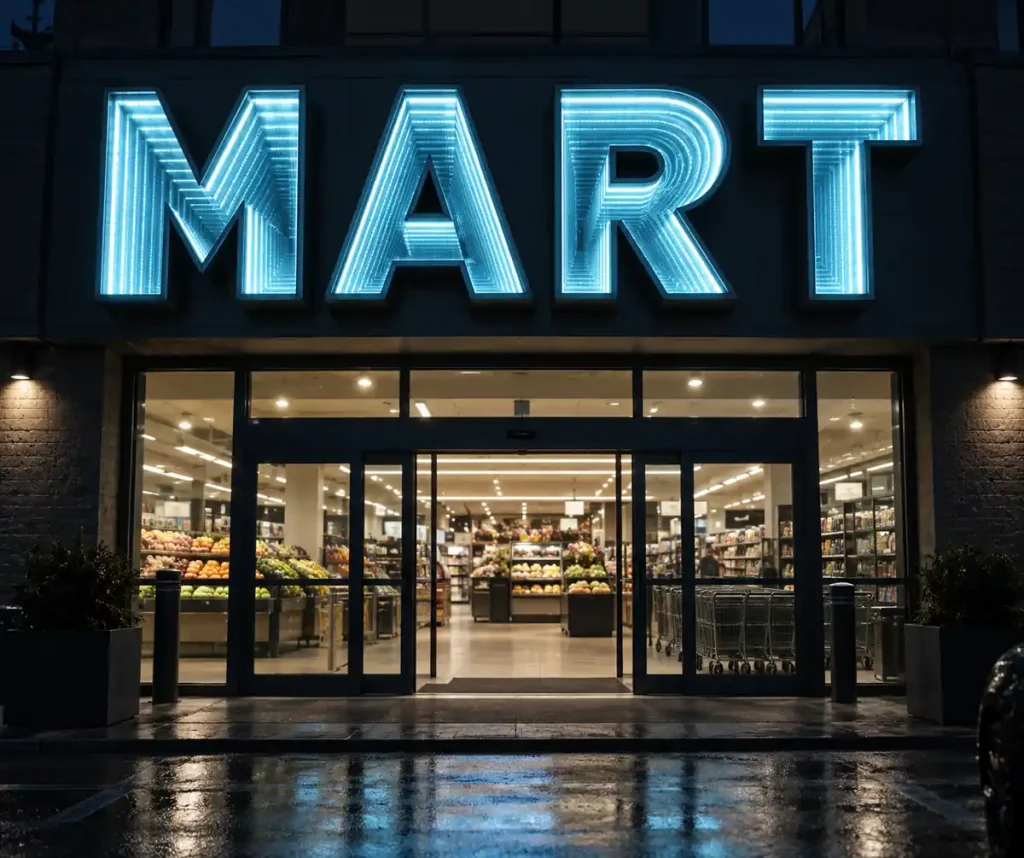 Supermarket Infinity Mirror Letters — Day sample