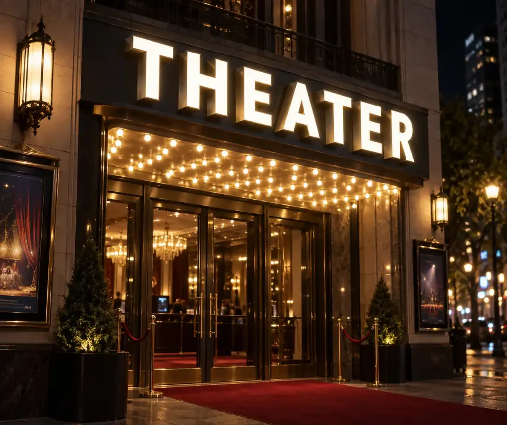 Theater Front Lit Channel Letters — Day sample