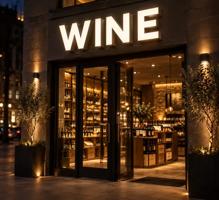 Wine & Liquor Store Front Lit Channel Letters
