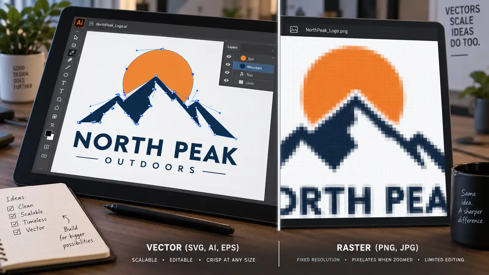 Vector versus raster logo artwork for channel letter fabrication